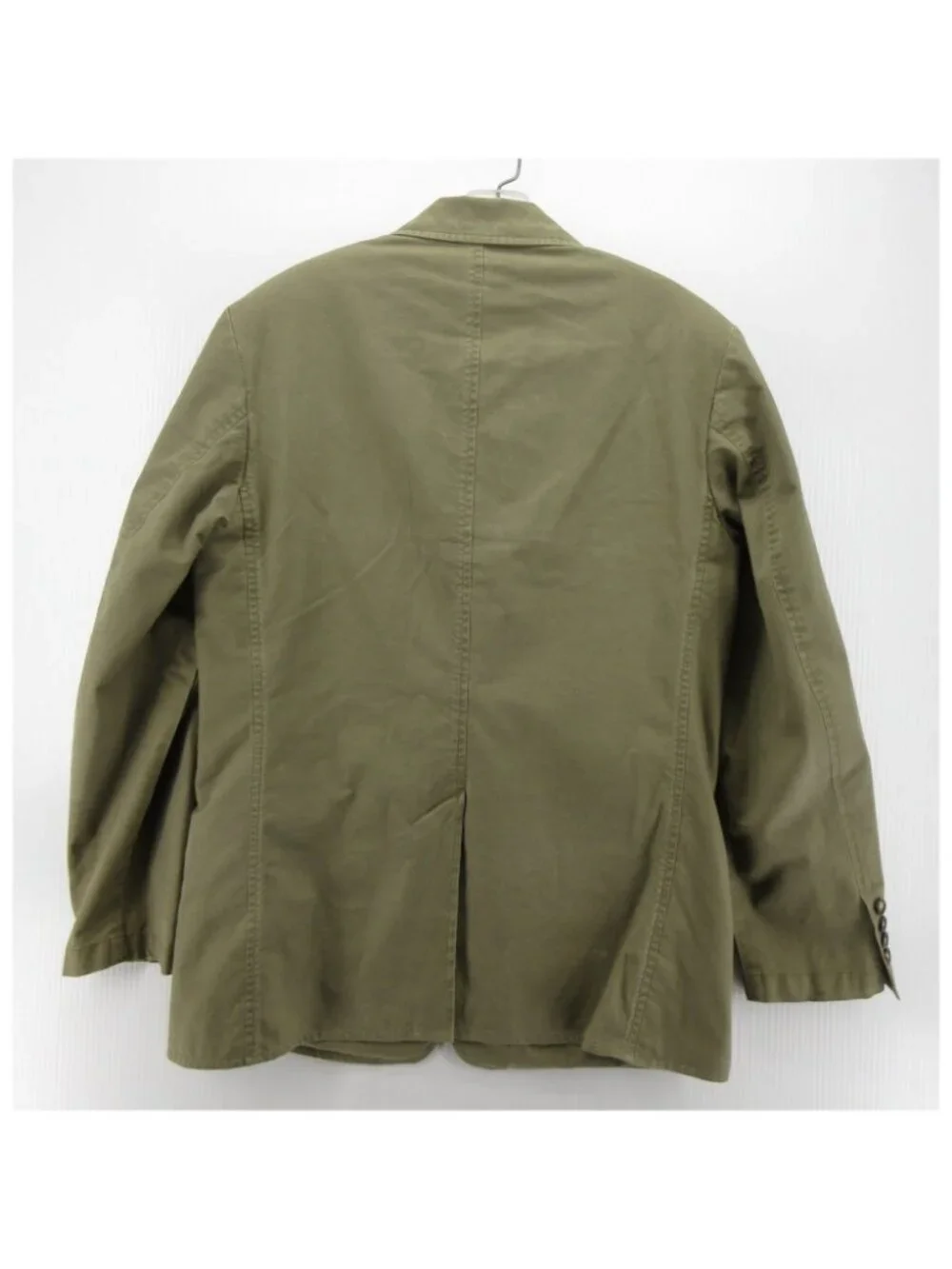 VGT LL Bean Sport Coat 38 Olive Blazer Jacket Safari Utility Canvas